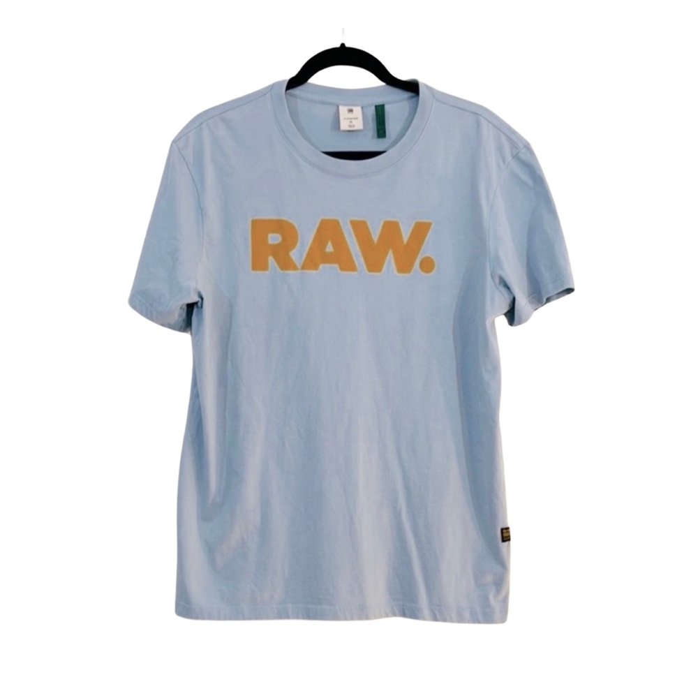 G-Star Light Blue T-Shirt with Gold Print